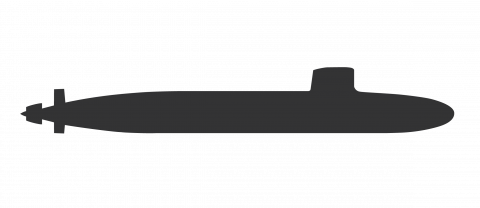 Silhouette Sous-Marin nucléaire lanceur d'engins